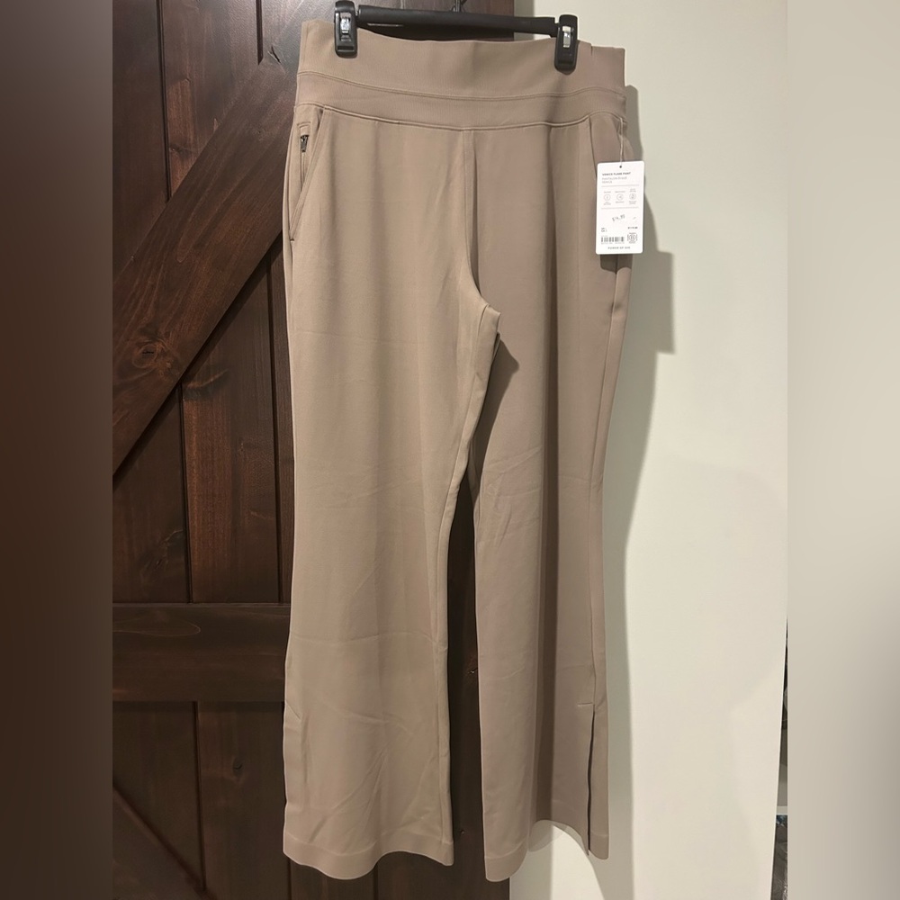 Athleta NWT Tan flare leg Pants